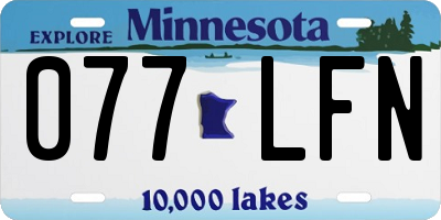 MN license plate 077LFN