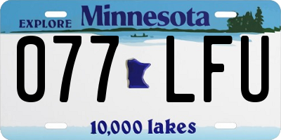 MN license plate 077LFU