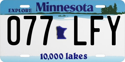 MN license plate 077LFY