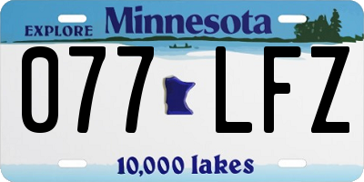 MN license plate 077LFZ