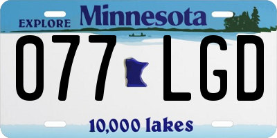 MN license plate 077LGD