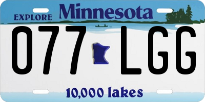 MN license plate 077LGG