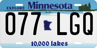 MN license plate 077LGQ