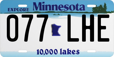MN license plate 077LHE