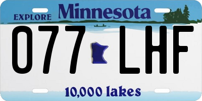 MN license plate 077LHF