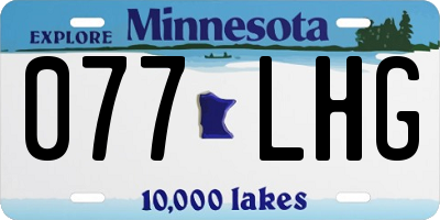 MN license plate 077LHG