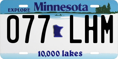 MN license plate 077LHM