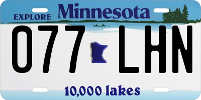MN license plate 077LHN