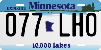 MN license plate 077LHO