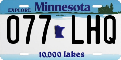 MN license plate 077LHQ