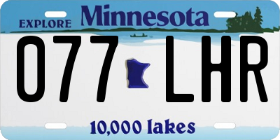 MN license plate 077LHR