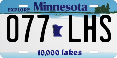 MN license plate 077LHS