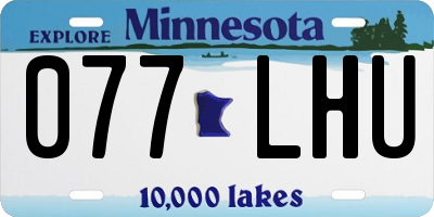 MN license plate 077LHU