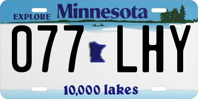 MN license plate 077LHY