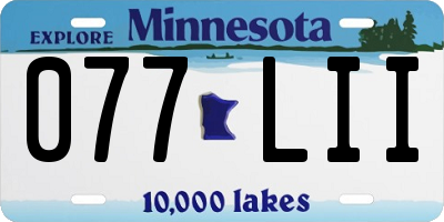 MN license plate 077LII