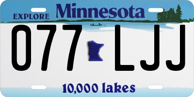 MN license plate 077LJJ