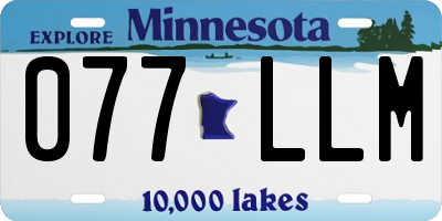 MN license plate 077LLM