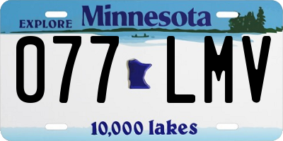 MN license plate 077LMV