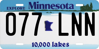 MN license plate 077LNN