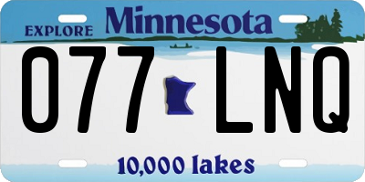 MN license plate 077LNQ