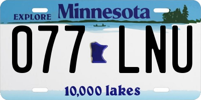 MN license plate 077LNU