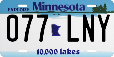 MN license plate 077LNY
