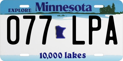 MN license plate 077LPA