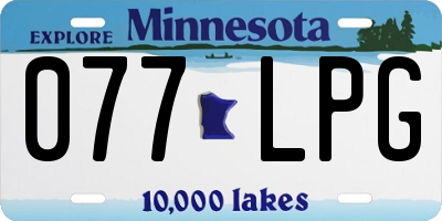 MN license plate 077LPG