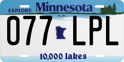MN license plate 077LPL