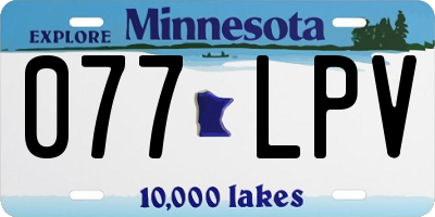 MN license plate 077LPV