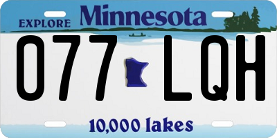 MN license plate 077LQH