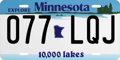 MN license plate 077LQJ