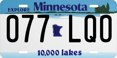 MN license plate 077LQO