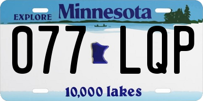 MN license plate 077LQP