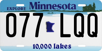 MN license plate 077LQQ