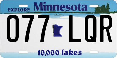 MN license plate 077LQR
