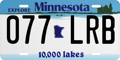 MN license plate 077LRB