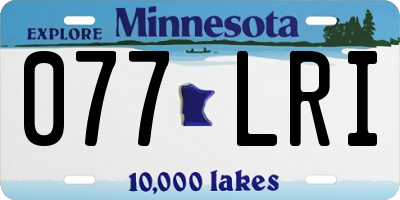 MN license plate 077LRI