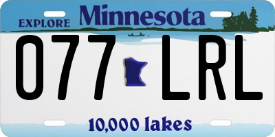 MN license plate 077LRL