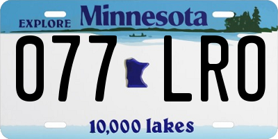 MN license plate 077LRO