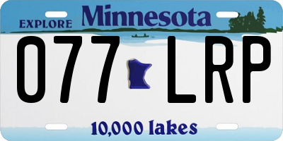 MN license plate 077LRP