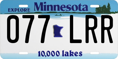 MN license plate 077LRR