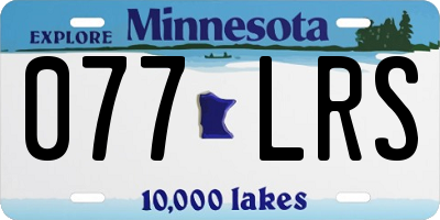 MN license plate 077LRS