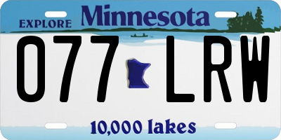 MN license plate 077LRW
