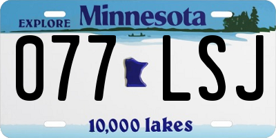 MN license plate 077LSJ