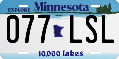 MN license plate 077LSL