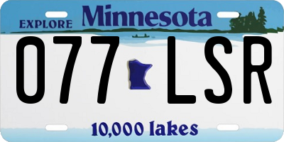 MN license plate 077LSR