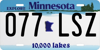 MN license plate 077LSZ
