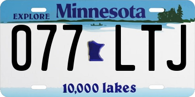 MN license plate 077LTJ