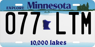 MN license plate 077LTM